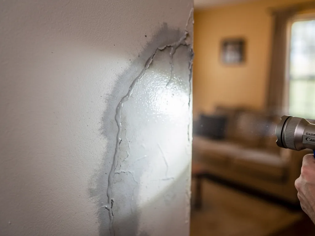Watch for Gray Stains That Crawl on Dry Walls
